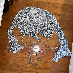 Jack by BB DAKOTA long sleeve crop wrap top